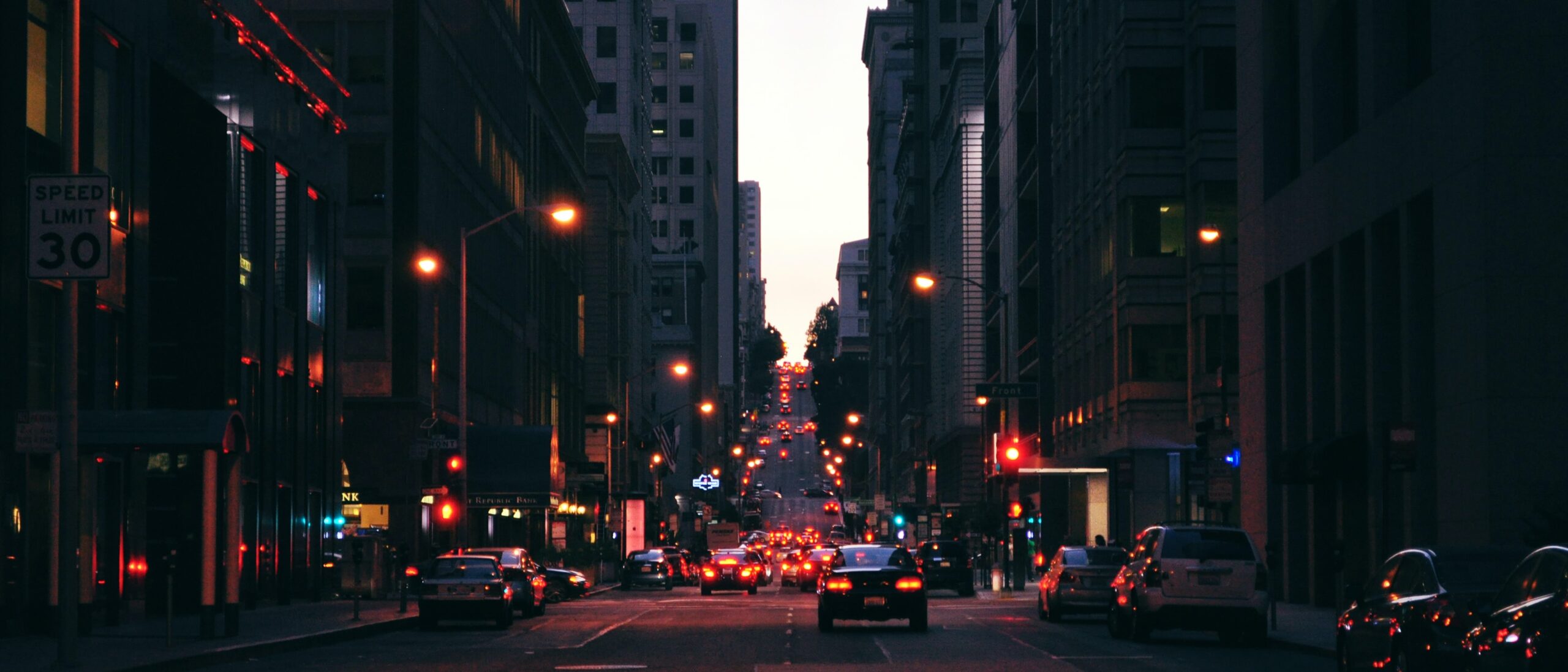 city traffic at night